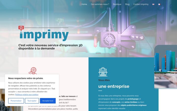 Screenshot of imprimy.com