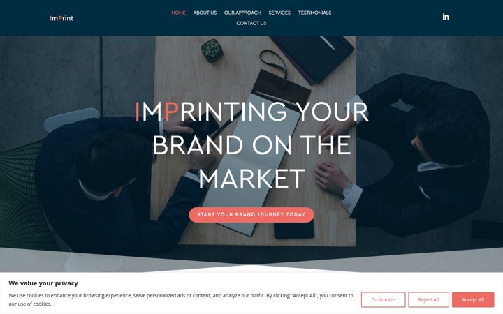Snímek obrazovky imprint-consulting.com