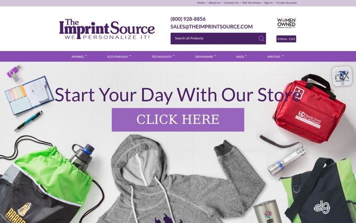 Ekrānuzņēmums no imprintsource.com