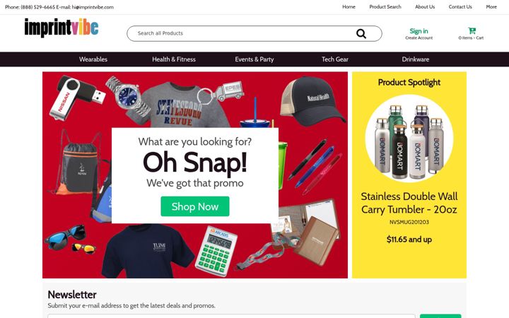 Screenshot of imprintvibe.com