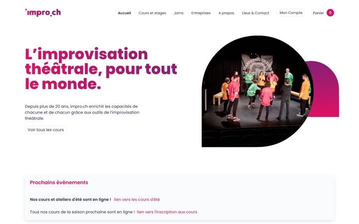 Screenshot of impro.ch