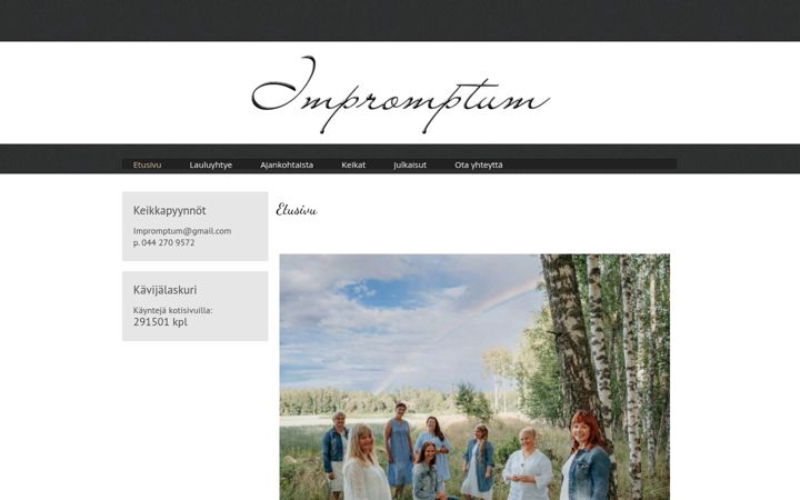 Screenshot of impromptum.fi