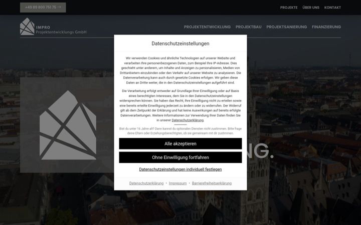 Screenshot of improprojekt.de