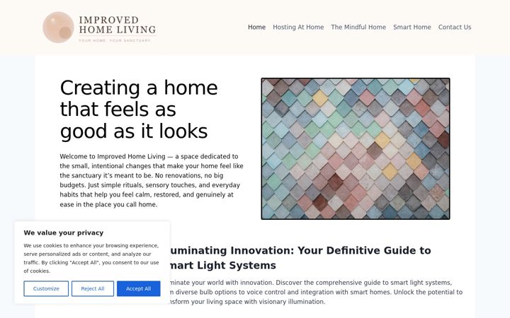 Screenshot of improvedhomeliving.com