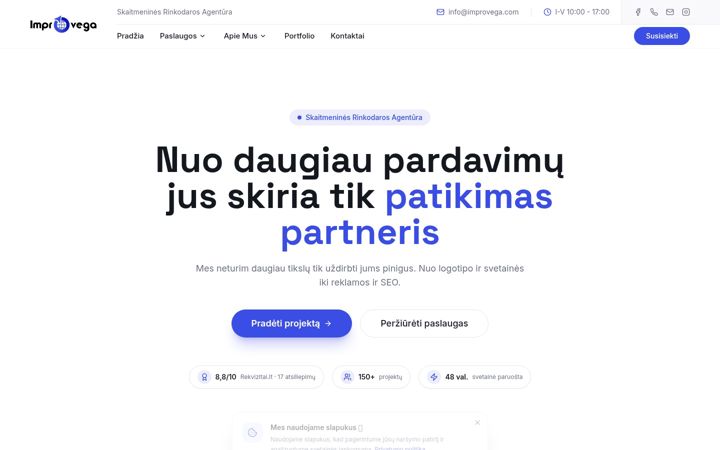 Screenshot of improvega.com
