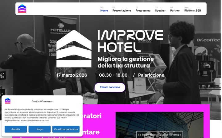Snímek obrazovky improvehotel.com