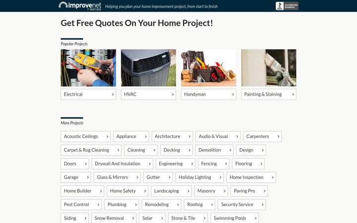 Screenshot of improvenet.com