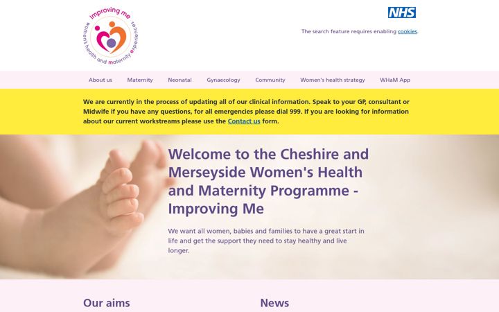 Screenshot of improvingme.org.uk