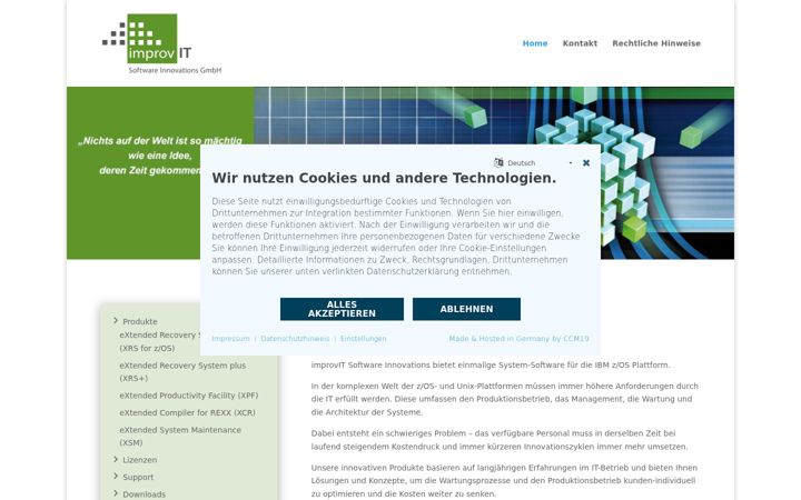 Screenshot of improvit-software-innovations.de
