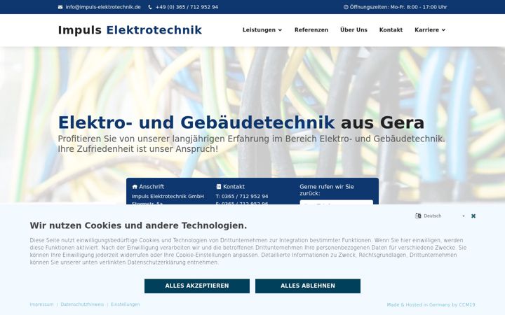 Screenshot of impuls-elektrotechnik.de