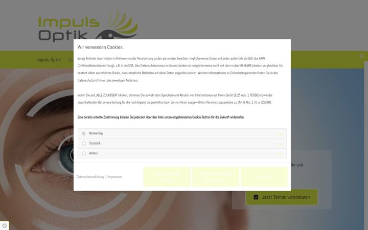 Screenshot of impuls-optik.de