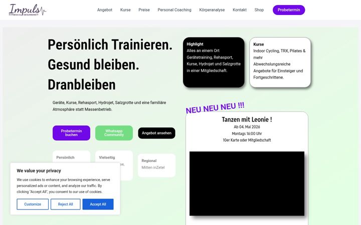 Screenshot of impuls-zetel.de