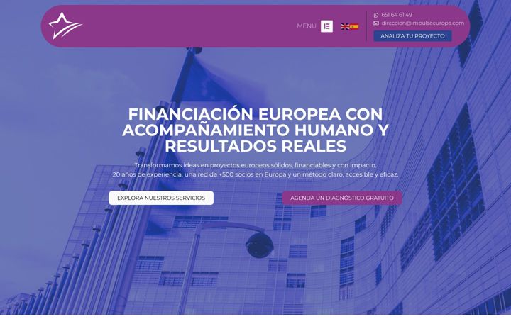 Snimka zaslona za impulsaeuropa.com