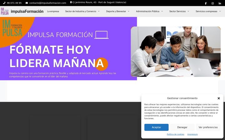 Screenshot of impulsaformacion.com