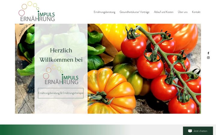 Screenshot of impulsernaehrung.de