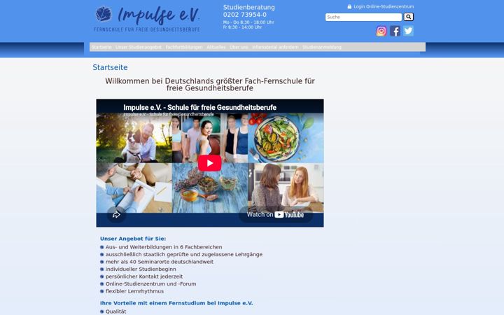 Screenshot of impulseschule.org