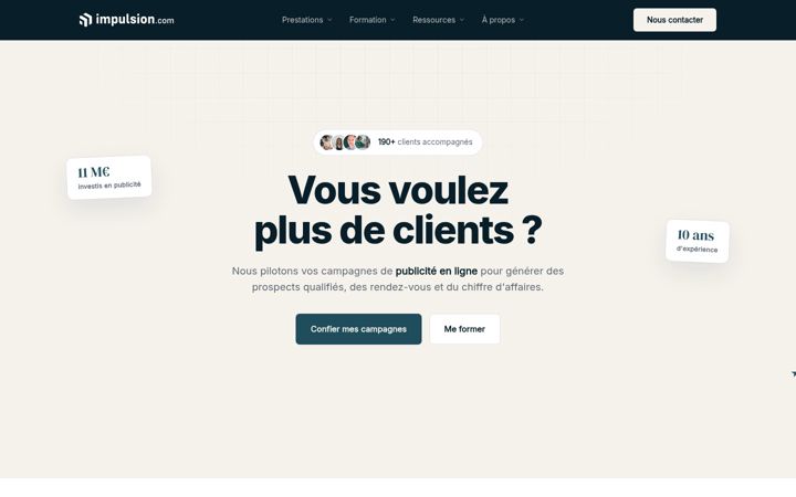 Screenshot of impulsion.com