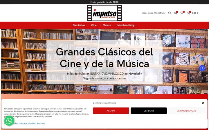 Screenshot του impulsorecords.com