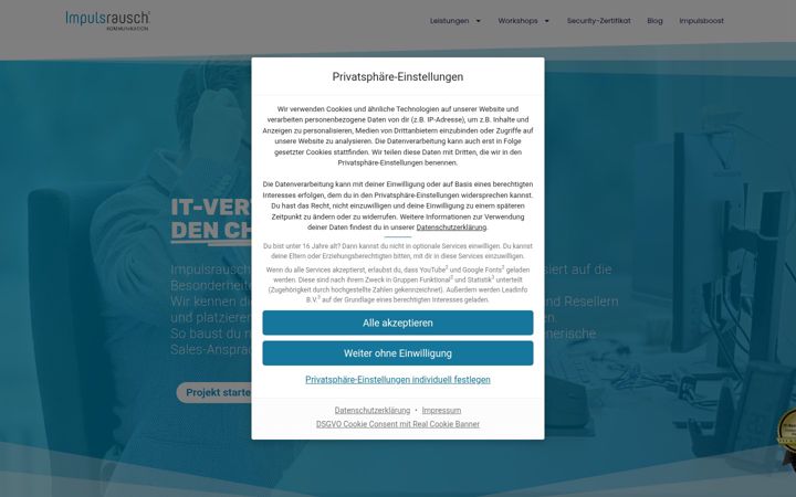 Screenshot of impulsrausch.de