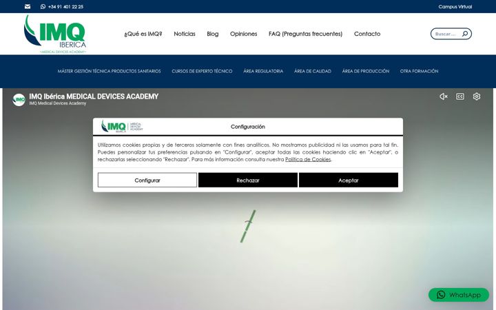 Captura de pantalla de imqibericaformacion.com