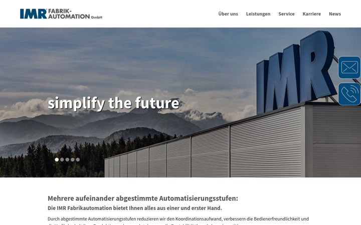 Skärmbild av imr-fabrikautomation.com
