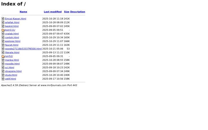Screenshot of imrfjournals.com