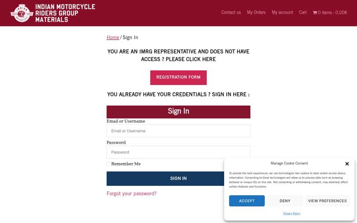 Screenshot of imrgmaterial.com