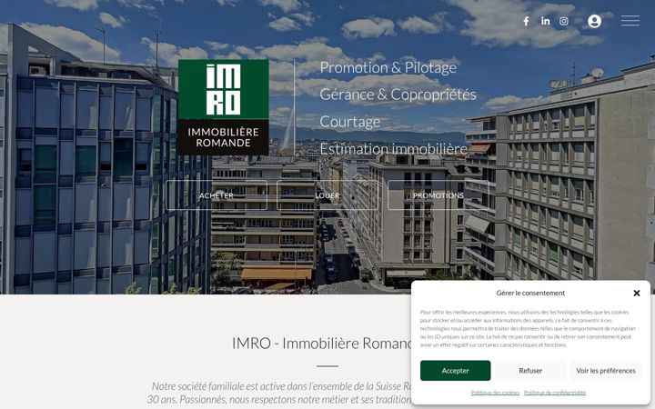 Screenshot of imro.ch