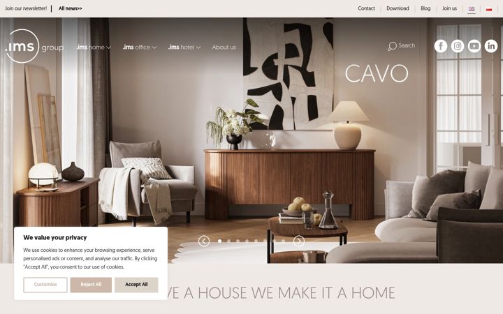 Screenshot of ims-furniture.com
