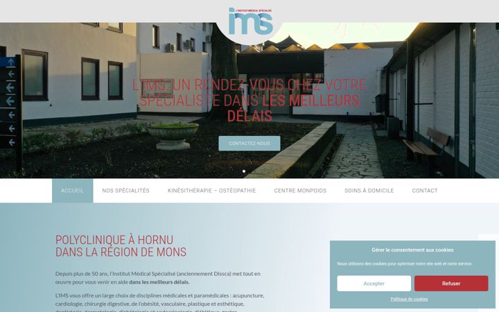 Screenshot of ims-hornu.be