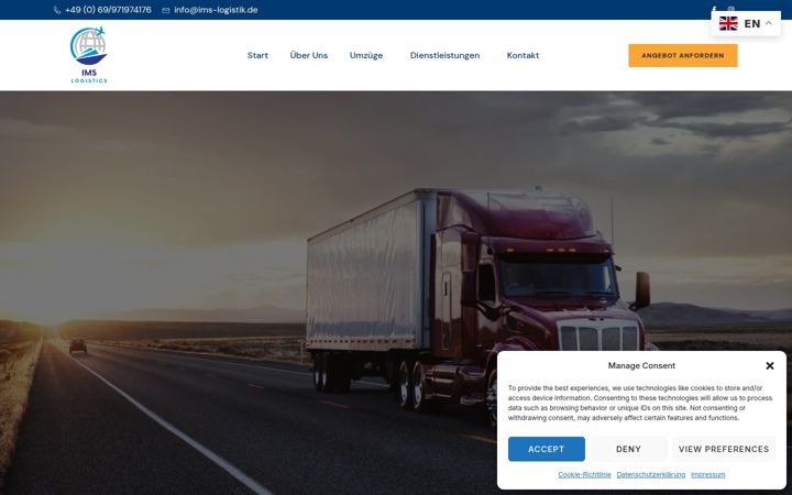Screenshot of ims-logistik.de