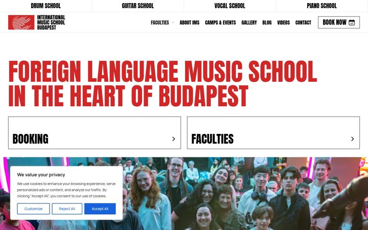 Screenshot van imsbudapest.com