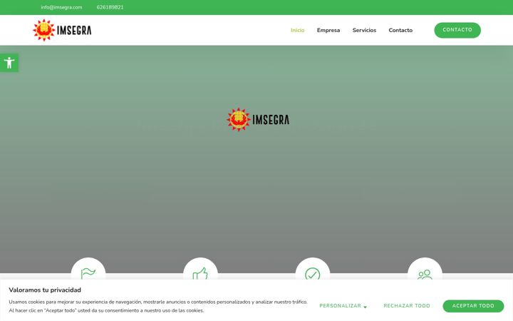 Skjermbilde av imsegra.com