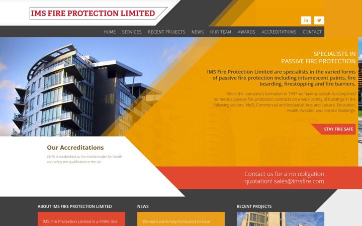 Screenshot of imsfire.com