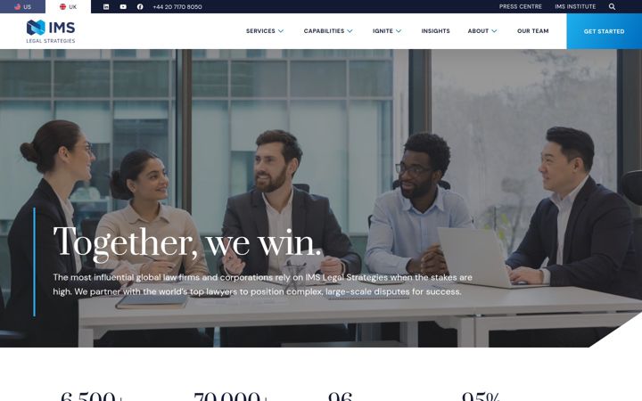 Screenshot of imslegal.co.uk