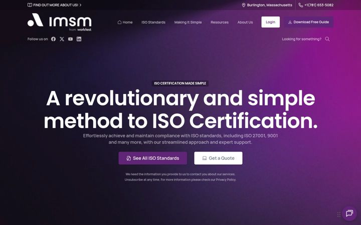 Snimka zaslona za imsm.com