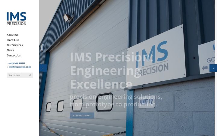 Screenshot of imsprecision.co.uk