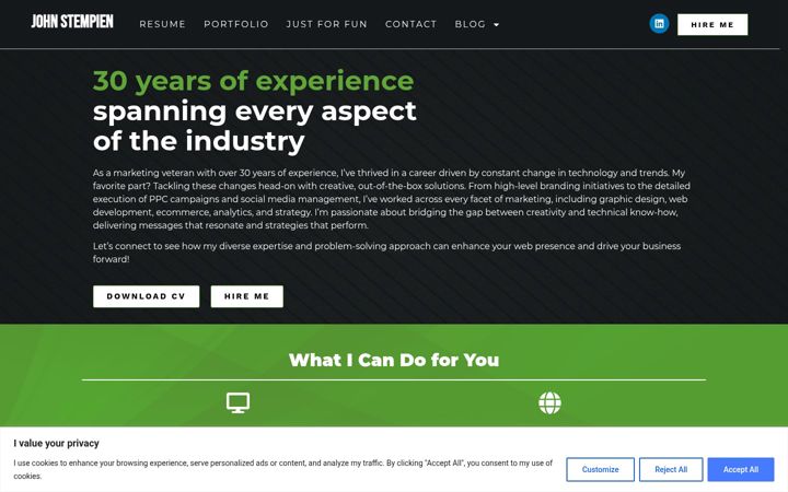 Screenshot of imstemp.com