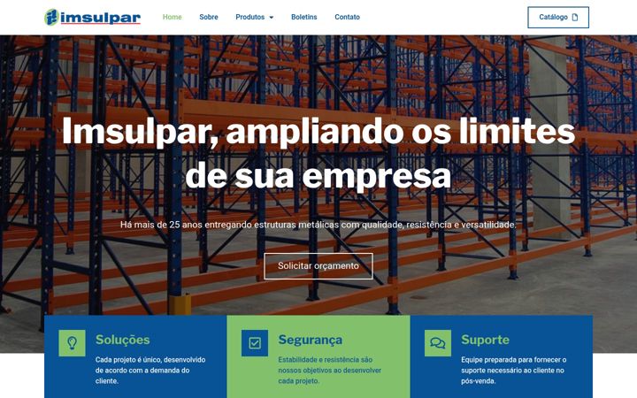 Screenshot of imsulpar.com.br