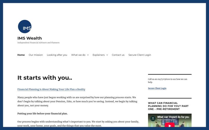 Screenshot of imswealth.co.uk