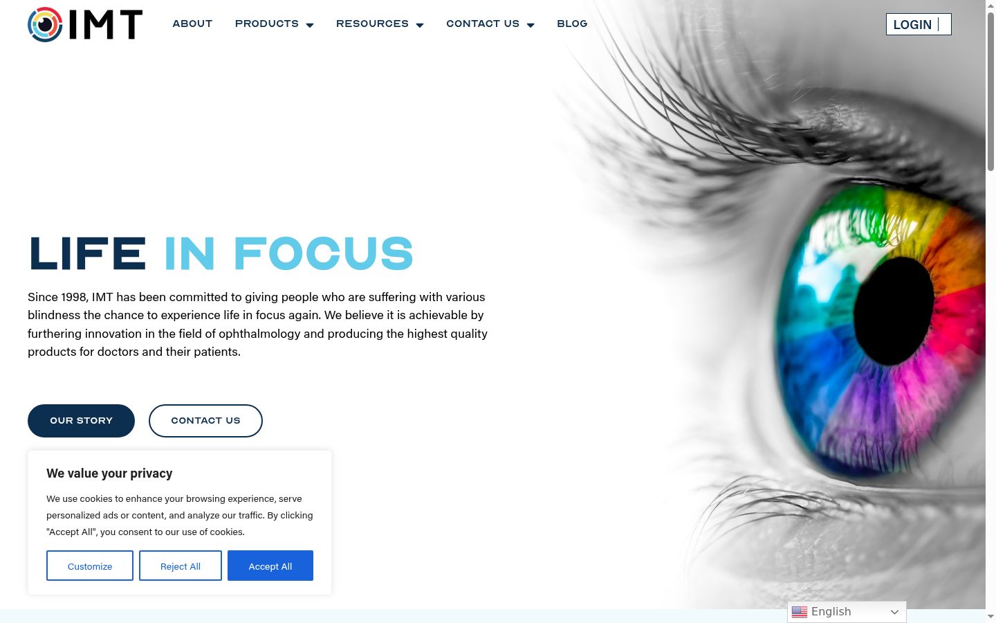 Screenshot of the consent banner shown before any interaction