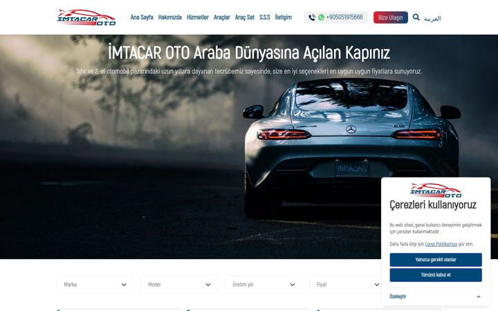 Screenshot of imtacar.com