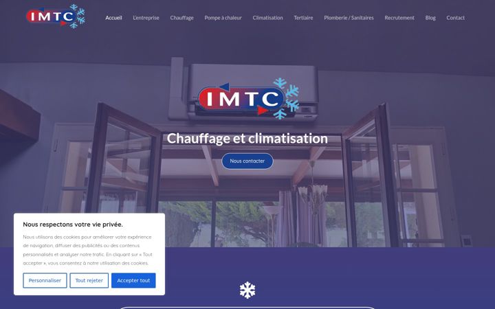 Screenshot of imtc-chauffage71.fr