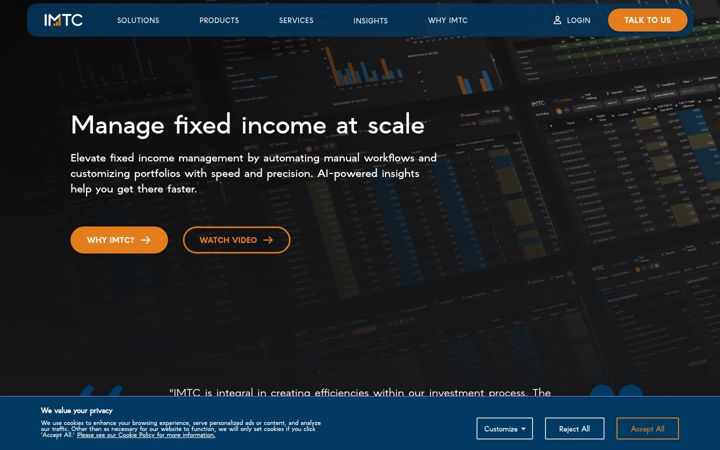 Screenshot of imtc.com