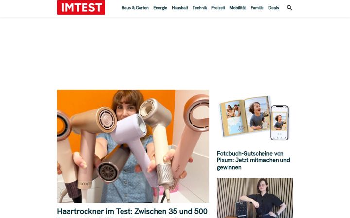 Screenshot of imtest.de