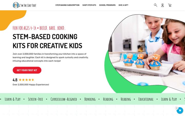 Screenshot of imthecheftoo.com