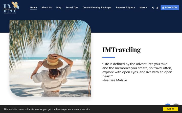 Screenshot of imtraveling-adventuresawait.com