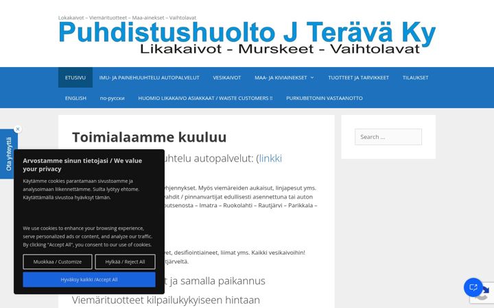 Screenshot of imua.fi