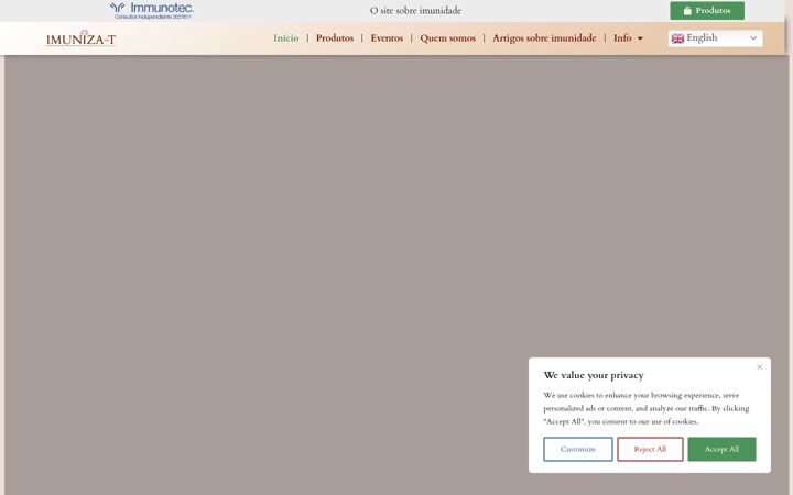 Screenshot of imuniza-t.com