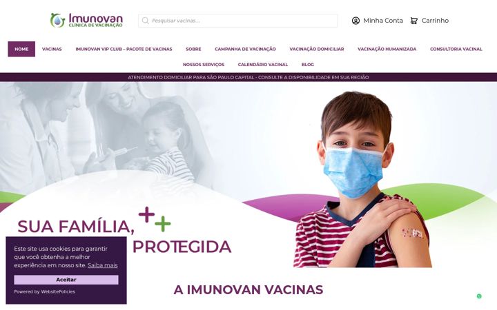 Screenshot of imunovanvacinas.com.br